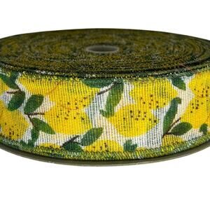 Member's Mark Premium Ribbon Lemon Wire Edge 50 yards Wreath Craft DIY
